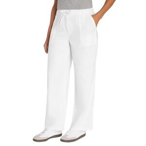 Gap Womens Linen Pull On Pants W Drawstring Solid White Size XXL